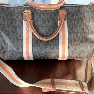 Michael Kors brown duffle bag